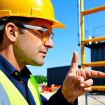 Safety Professional in Action**

"A professional safety engineer, fully clothed in appropriate safety gear (hard hat, safety glasses, high-visibility vest), inspecting a construction site. Background includes scaffolding and other construction equipment. Perfect anatomy, correct proportions, natural pose, well-formed hands, proper finger count. Safe for work, appropriate content, professional, family-friendly."

**